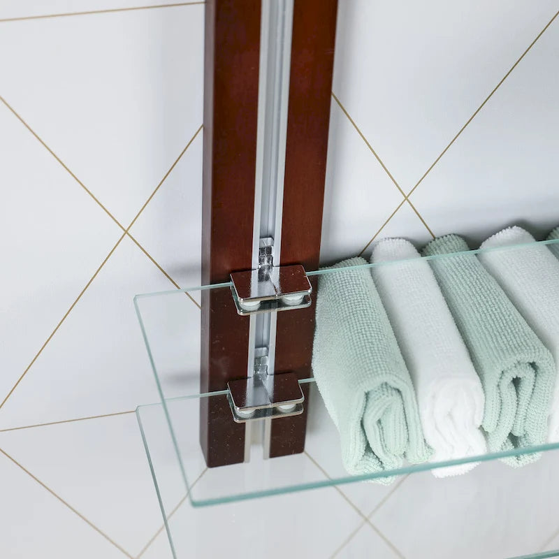 Old Bavaria Three Tier Adjustable Shelves on Wooden Bars
