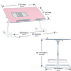 Husband Pillow - Lap Desk Wood Small Top - Fits Up to 17 Laptop - with Dual Cushion, Multifunctional Slot for Tablet