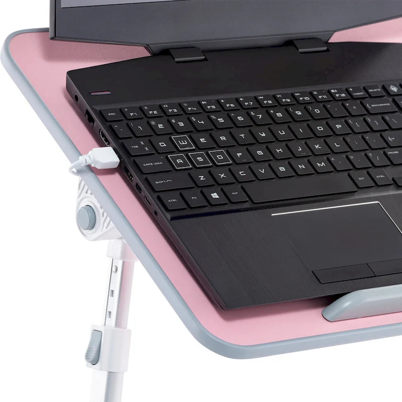 Husband Pillow - Lap Desk Wood Small Top - Fits Up to 17 Laptop - with Dual Cushion, Multifunctional Slot for Tablet