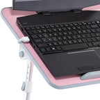 Husband Pillow - Lap Desk Wood Small Top - Fits Up to 17 Laptop - with Dual Cushion, Multifunctional Slot for Tablet