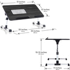 Husband Pillow - Lap Desk Wood Small Top - Fits Up to 17 Laptop - with Dual Cushion, Multifunctional Slot for Tablet