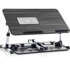 Husband Pillow - Lap Desk Wood Small Top - Fits Up to 17 Laptop - with Dual Cushion, Multifunctional Slot for Tablet