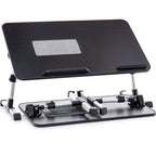 Husband Pillow - Lap Desk Wood Small Top - Fits Up to 17 Laptop - with Dual Cushion, Multifunctional Slot for Tablet