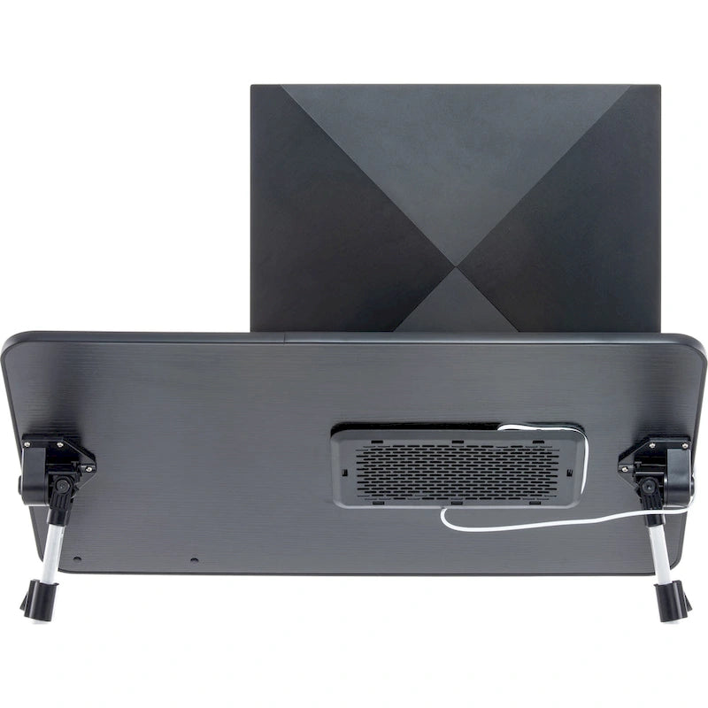 Husband Pillow - Lap Desk Wood Small Top - Fits Up to 17 Laptop - with Dual Cushion, Multifunctional Slot for Tablet