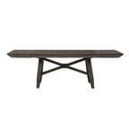 Double Bridge Dark Chestnut Optional 6 Piece Trestle Table Set