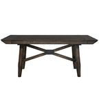 Double Bridge Dark Chestnut Optional 6 Piece Trestle Table Set