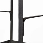 Conan Medium Brown Solid Wood Seat With Black Metal Frame Counter Stool - 15.0L x 16.0W x 25.0H