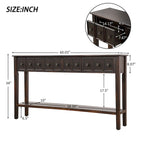 Harper & Bright Designs Rustic 4-drawers Long Entryway Console Table