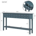 Harper & Bright Designs Rustic 4-drawers Long Entryway Console Table