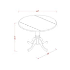 East West Furniture Dining Room Furniture Set- a Round Dining Table and Wood Seat Chairs, Buttermilk & Cherry (Pieces Options)