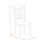 East West Furniture Dining Room Furniture Set- a Round Dining Table and Wood Seat Chairs, Buttermilk & Cherry (Pieces Options)