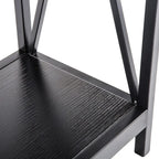 Triamine Board Cross Iron Frame Narrow Console Table