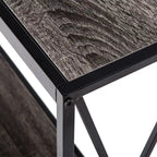 Triamine Board Cross Iron Frame Narrow Console Table
