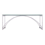 SEI Furniture Stene Contemporary Silver Glass Coffee Table