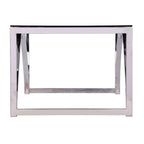 SEI Furniture Stene Contemporary Silver Glass Coffee Table
