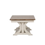 Farmhouse Reimagined Antique White with Chestnut Rectangular Cocktail Table