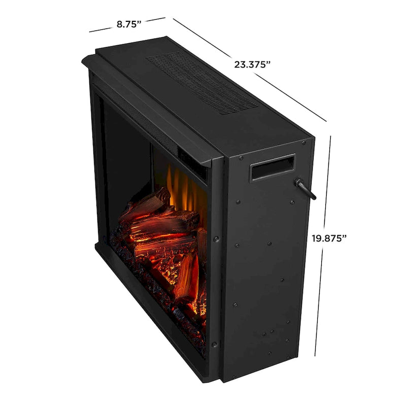 Frederick 72 Electric TV Stand Fireplace in White by Real Flame - 72L x 15.5W x 30H