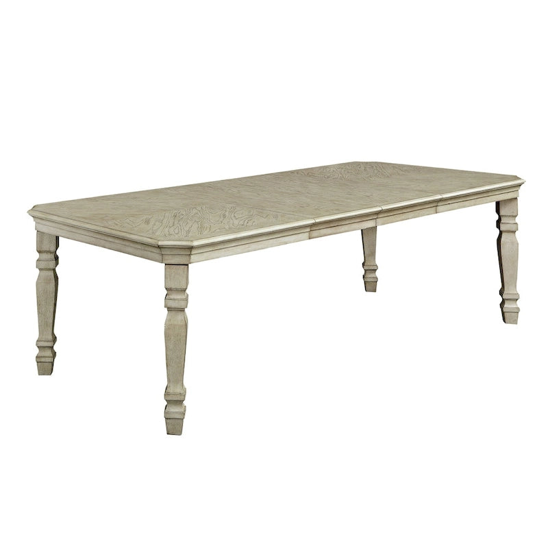 Tani Traditional White Wood 9-Piece Dining Table Set by Furniture of America