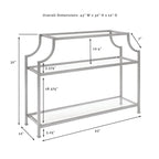 Crosley Aimee Glass/ Gold Finish Steel 3-tier Console Table