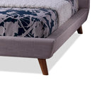 Carson Carrington Svinninge Mid-century Beige Upholstered King Platform Bed