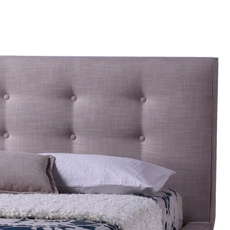Carson Carrington Svinninge Mid-century Beige Upholstered King Platform Bed