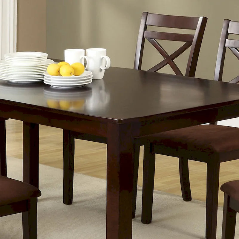 Wivo Contemporary Brown Solid Wood 7-Piece Dining Set by Furniture of America