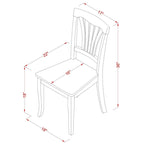 East West Furniture ANAV5-BLK-W 5 Piece Kitchen Table Set- a Round Dining Room Table and 4 Dining Chairs, Black & Cherry