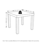 Furinno Classic Homey Square Side Table, Set of 2, Black