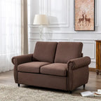 Merax Pull Out Sofa Bed Loveseat Sleeper with Twin Size Memory Mattress