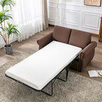 Merax Pull Out Sofa Bed Loveseat Sleeper with Twin Size Memory Mattress