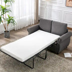 Merax Pull Out Sofa Bed Loveseat Sleeper with Twin Size Memory Mattress