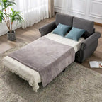 Merax Pull Out Sofa Bed Loveseat Sleeper with Twin Size Memory Mattress
