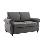 Merax Pull Out Sofa Bed Loveseat Sleeper with Twin Size Memory Mattress