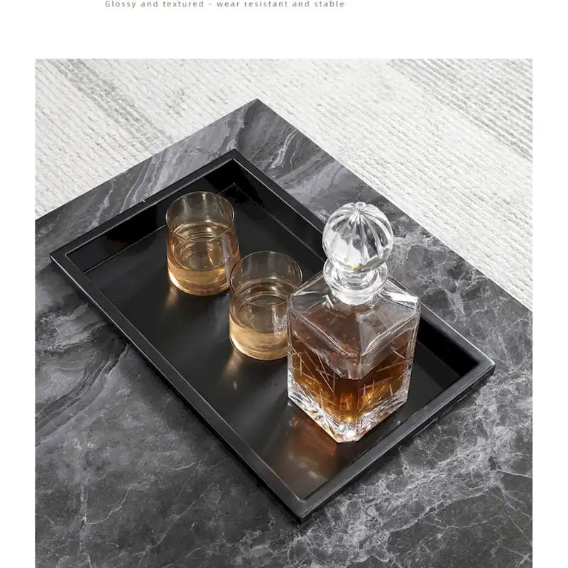 JASIWAY Light Luxury Sintered Stone Square Coffee Table