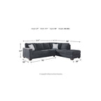 Signature Design by Ashley Altari 2-Piece Sleeper Sectional with Chaise - 110W x 90D x 37H