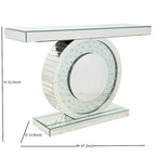 Modern Console Table with Crystal Base Entryway Sofa Table