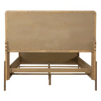 Stevie Sand Wash and Natural Cane Upholstered Panel Bed