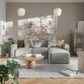 Contemporary 4 Piece Modular Sectional Sofa with Ottoman