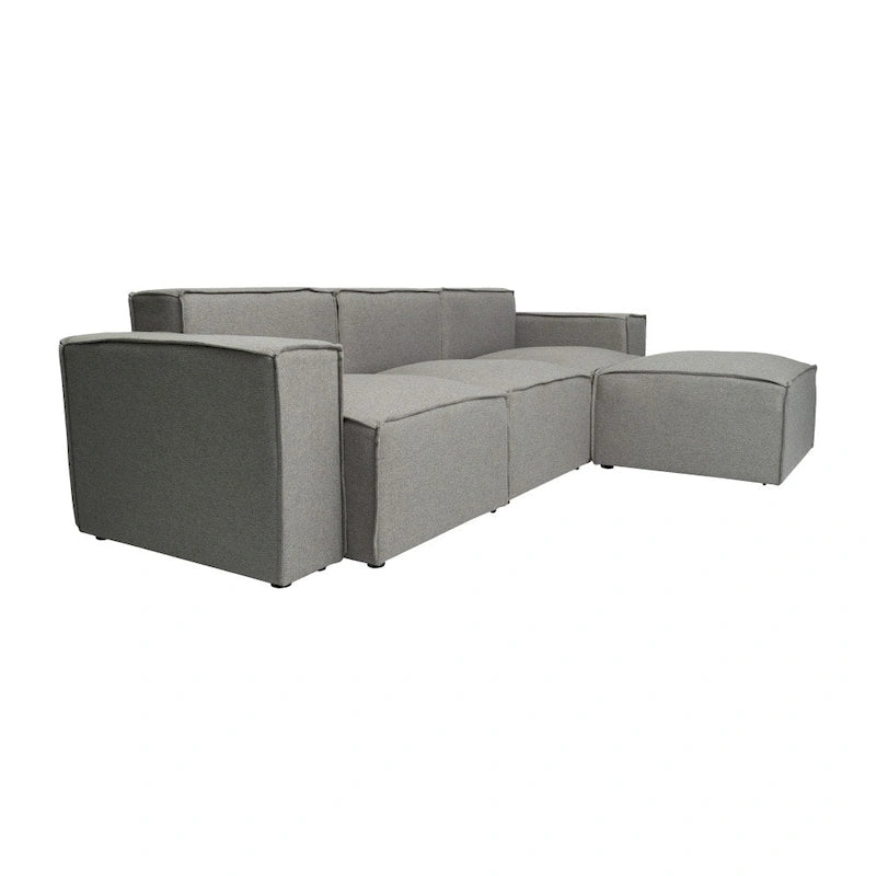 Contemporary 4 Piece Modular Sectional Sofa with Ottoman