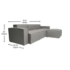 Contemporary 4 Piece Modular Sectional Sofa with Ottoman