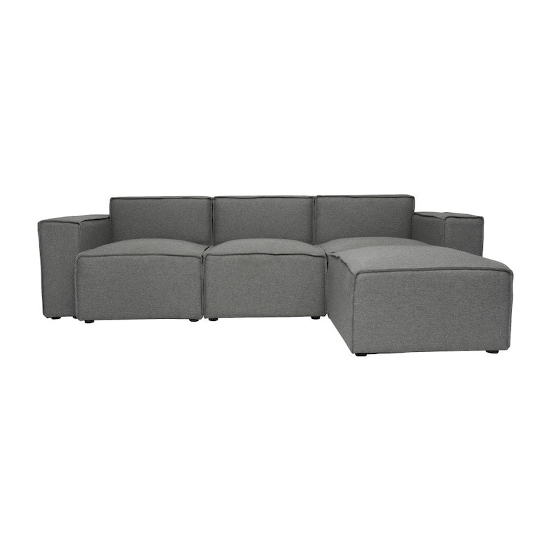Contemporary 4 Piece Modular Sectional Sofa with Ottoman