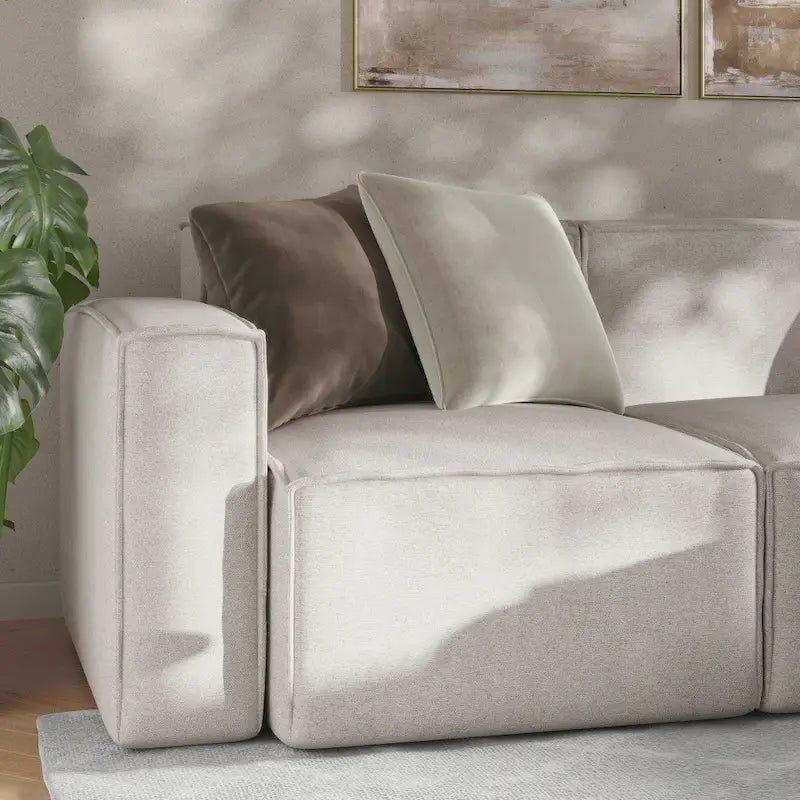 Contemporary 4 Piece Modular Sectional Sofa with Ottoman