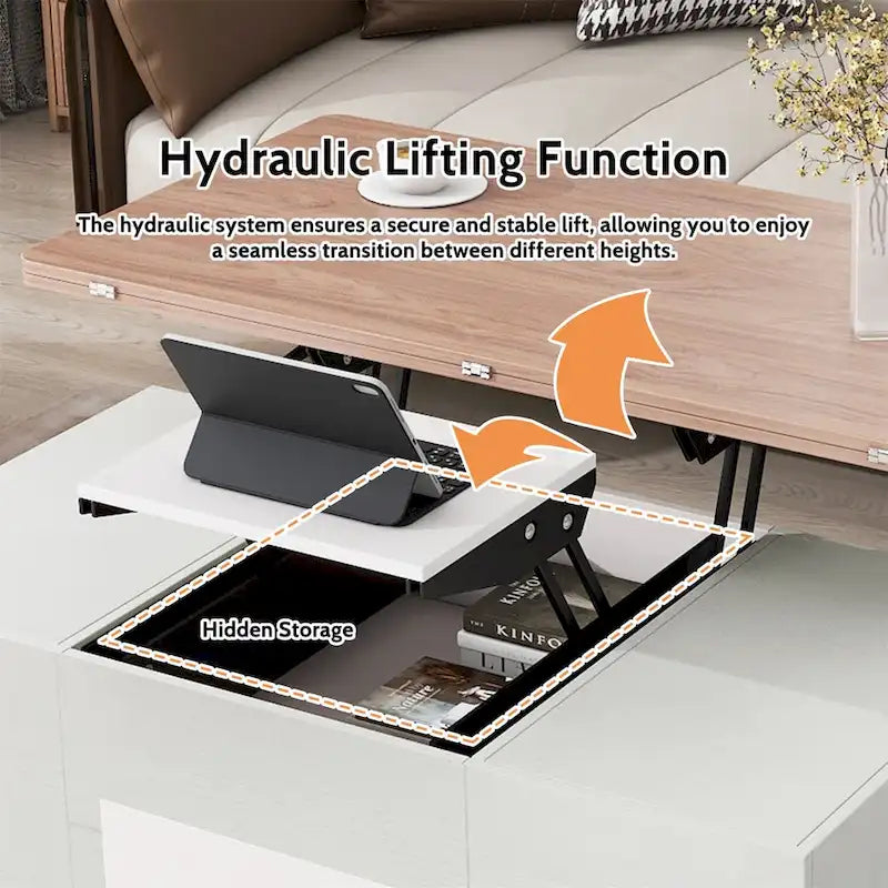 Merax Modern Lift Top Coffee Table Multifunctional Table