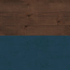 Bridgevine Home Nantucket 48 inch Coffee Table, No Assembly Required, Blue Denim and Whiskey