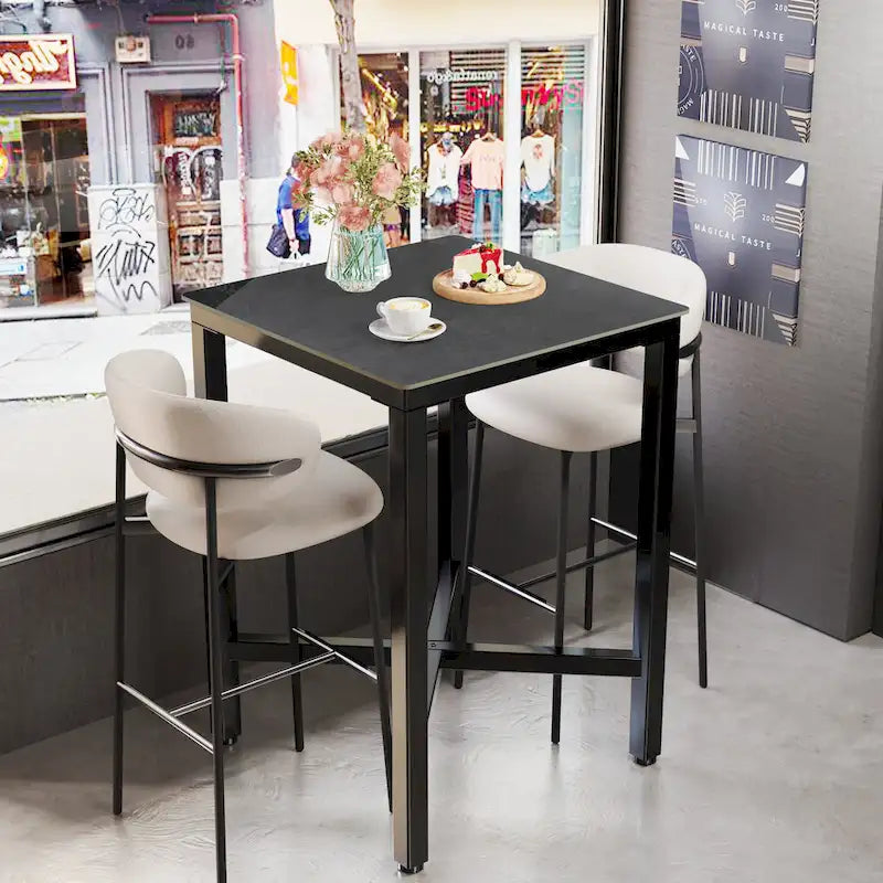 Bar Height 41.4 Dining Table - 27.55x27.55x41.4 inch