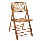 VINGLI Rattan Bamboo Dining Chair Folding Chair for Outdoor Indoor