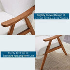 VINGLI Mid-Century Retro Modern Upholstered Lounge Chair Fabric Accent Chair Sturdy Wooden Frame Armchair