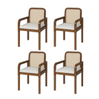 Antoine Modern Ratten Back Dining Chair with Removable Cushion by HULALA HOME