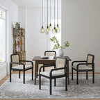 Antoine Modern Ratten Back Dining Chair with Removable Cushion by HULALA HOME
