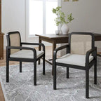 Antoine Modern Ratten Back Dining Chair with Removable Cushion by HULALA HOME